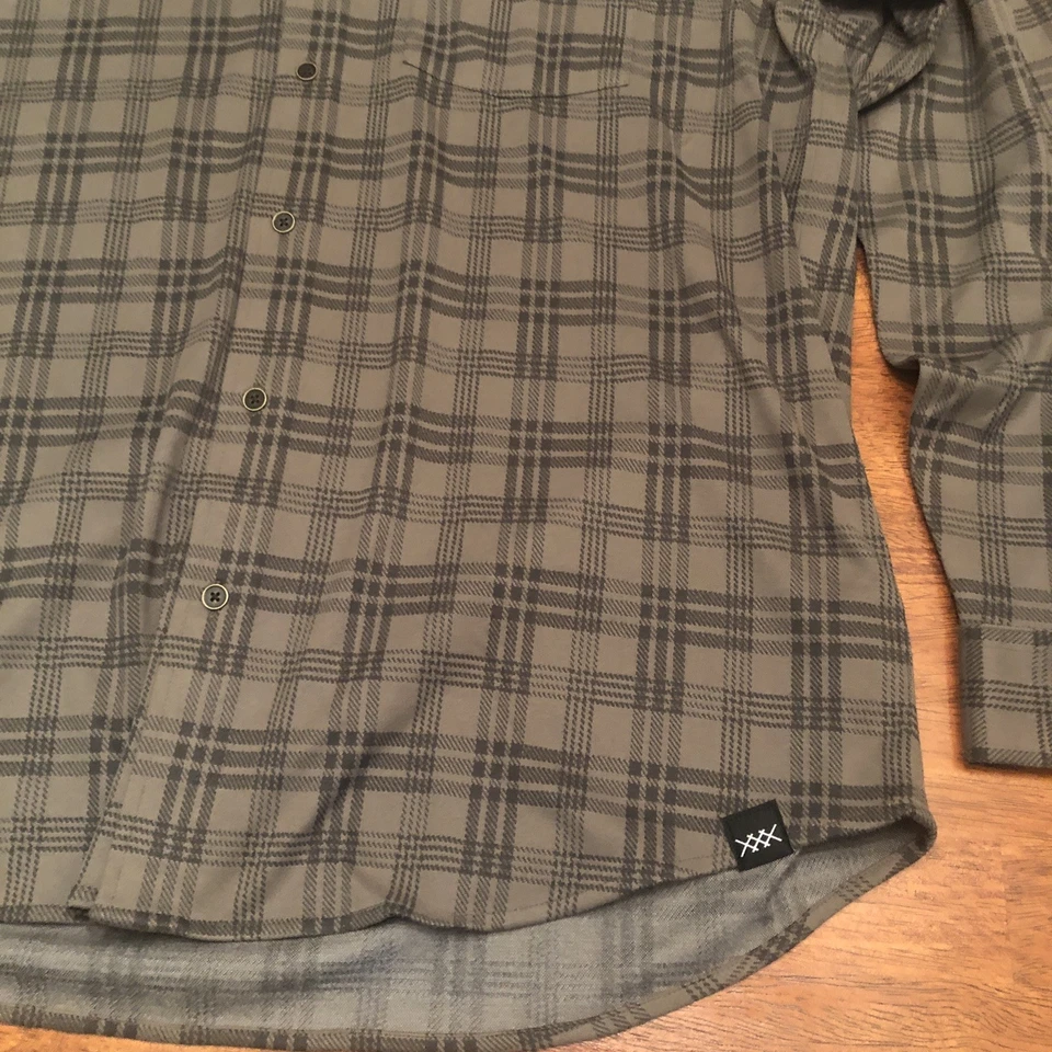 Camisa de Franela Rhone Hardy Para Hombre Talla XL Marrón Manga Larga Exterior Ligera Foto 3 de 4