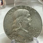 1953-D 50C Franklin Half Dollar 90%silver with 1 Oz Copper Franklin Copper Round