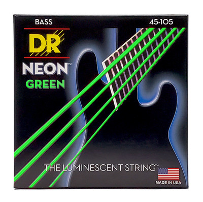 DR Saiten Hi-Def Neon Grün Bass Medium