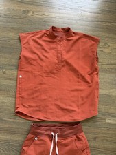 Figs Pants And Shirt set Color Auburn