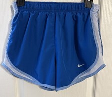 Women  s Nike Stay Dry Running Shorts Lined Size Small Blue