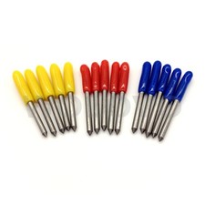 15PCS 30/45/60 Degree Mimaki Blades for Cutter Yellow Red Blue