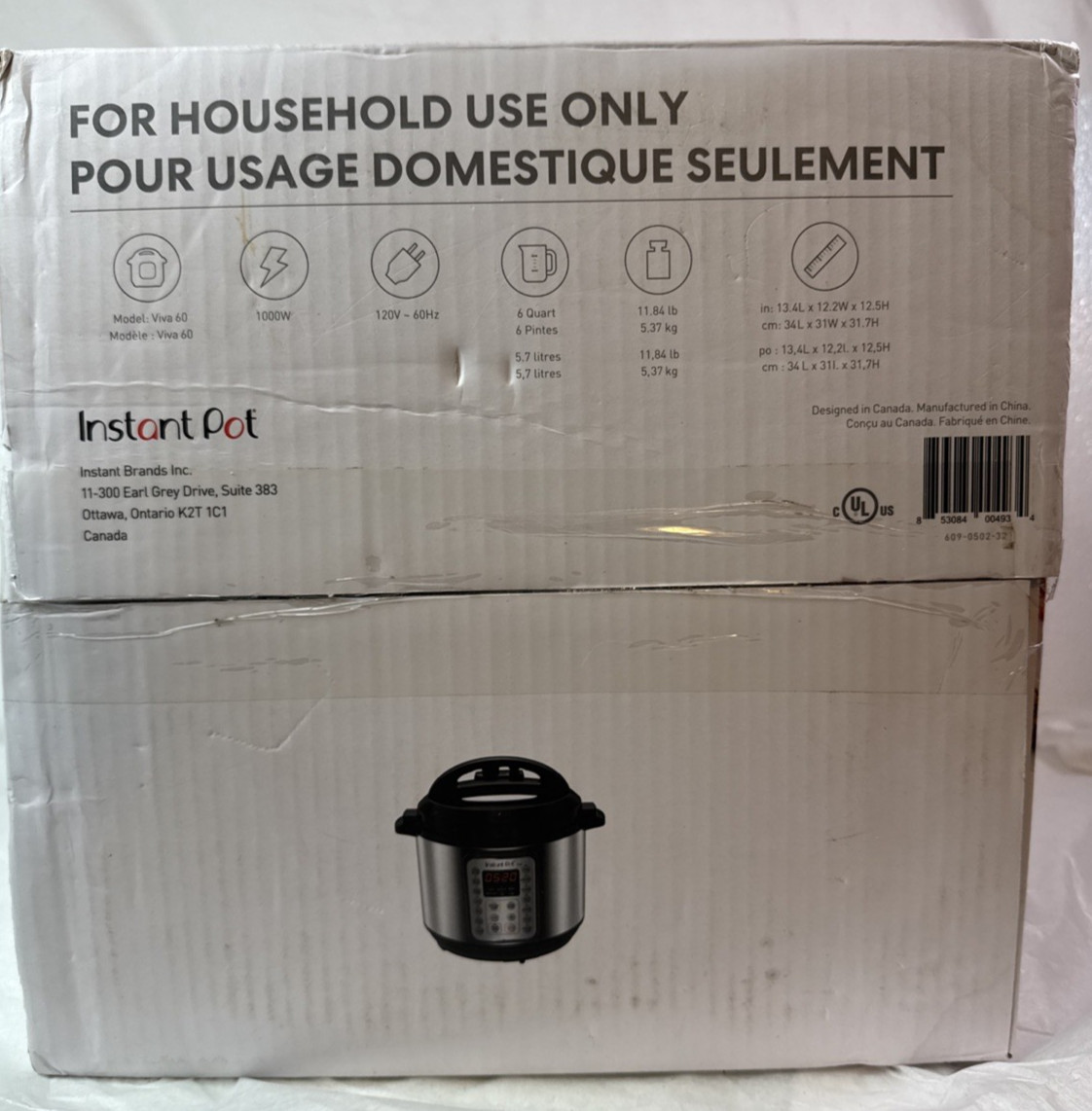 Instant Pot Viva 9-in-1 Multi-Use 6 Quart Pressure Cooker NEW