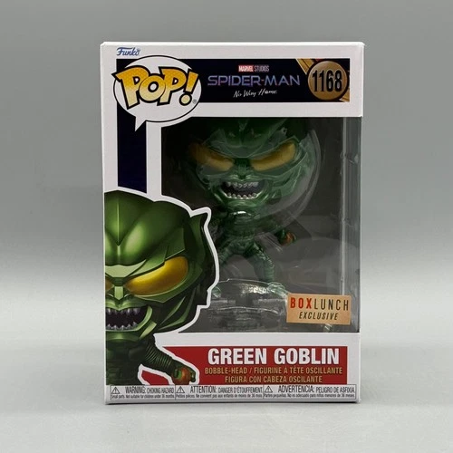 Funko Pop! Marvel #1168 Green Goblin Metallic Spider-Man Boxlunch Exclusive New