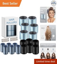 Self-Grip Hair Rollers Set 26 Pcs Ceramic Jumbo Large Medium with Clips
