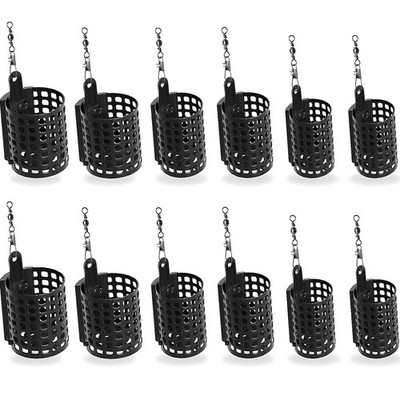 Feeder Basket Feeder for Fishing Metal Cage with Weights and Swivels Snap Lead Fre...