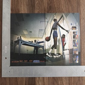 NBA Action 98 Sets Saturn Print Ad Basketball Video Game Stretching Kids Taller 