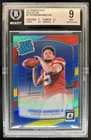 2017 Donruss Optic Patrick Mahomes II Red and Yellow RC Rated Rookie #177 BGS 9