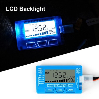 NIMH -Batterie -Tester Gleichgewicht Aktuell A RC Cellmeter LCD Digital