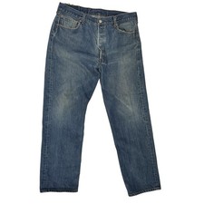 VTG 2000 Levis 501xx Jeans 38x34 Shrink to Fit 36x30 Faded Blue Wash Wear Mexico