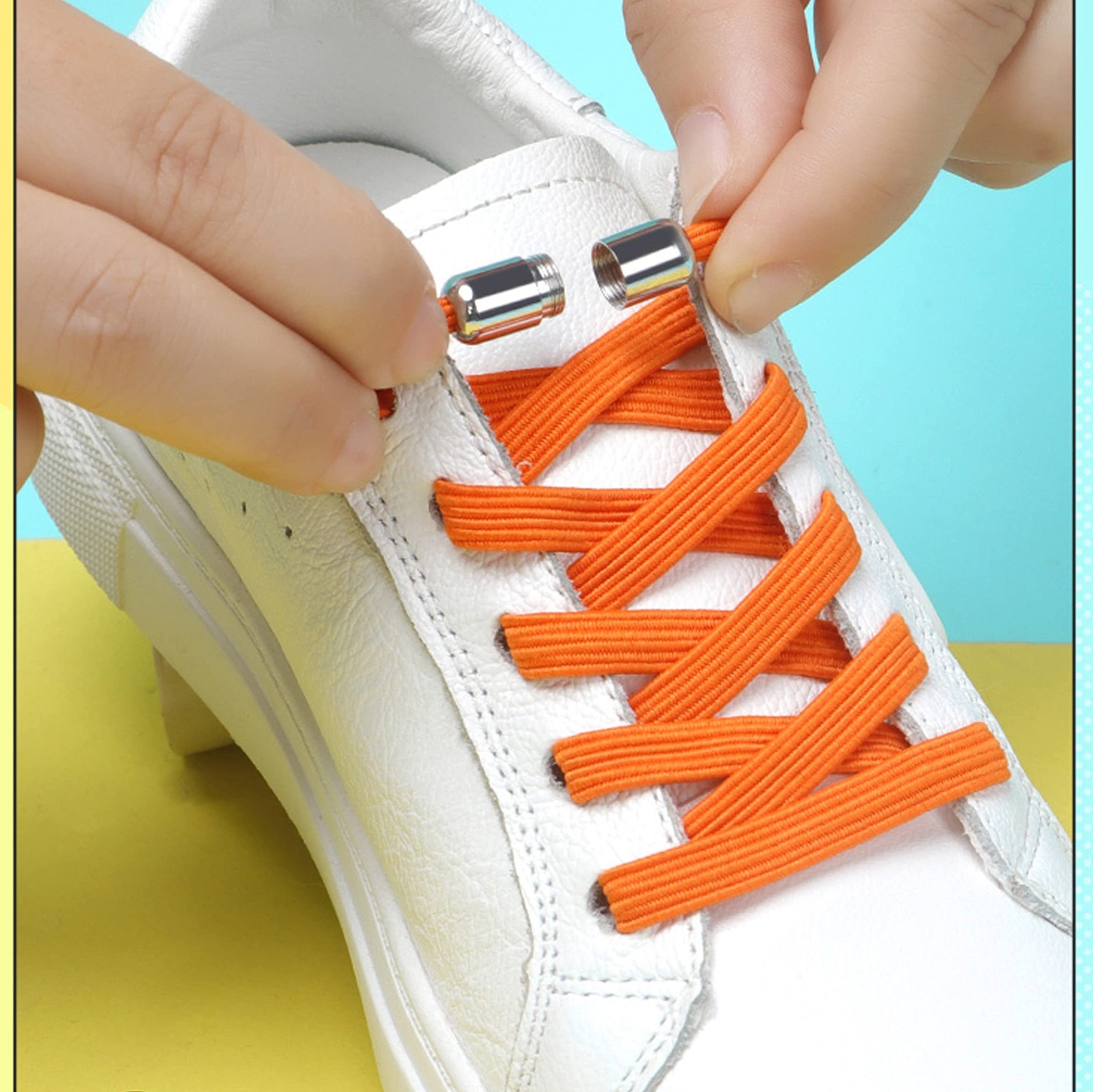 APL 2 Paia di Lacci Elastici Senza Lacciatura per Adulti e Bambini Lacci Elasticizzati Senza Tiele per Scarpe...