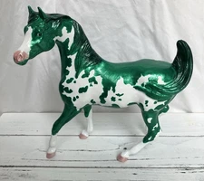 CM Custom Breyer Model Horse Arabian Metallic Green