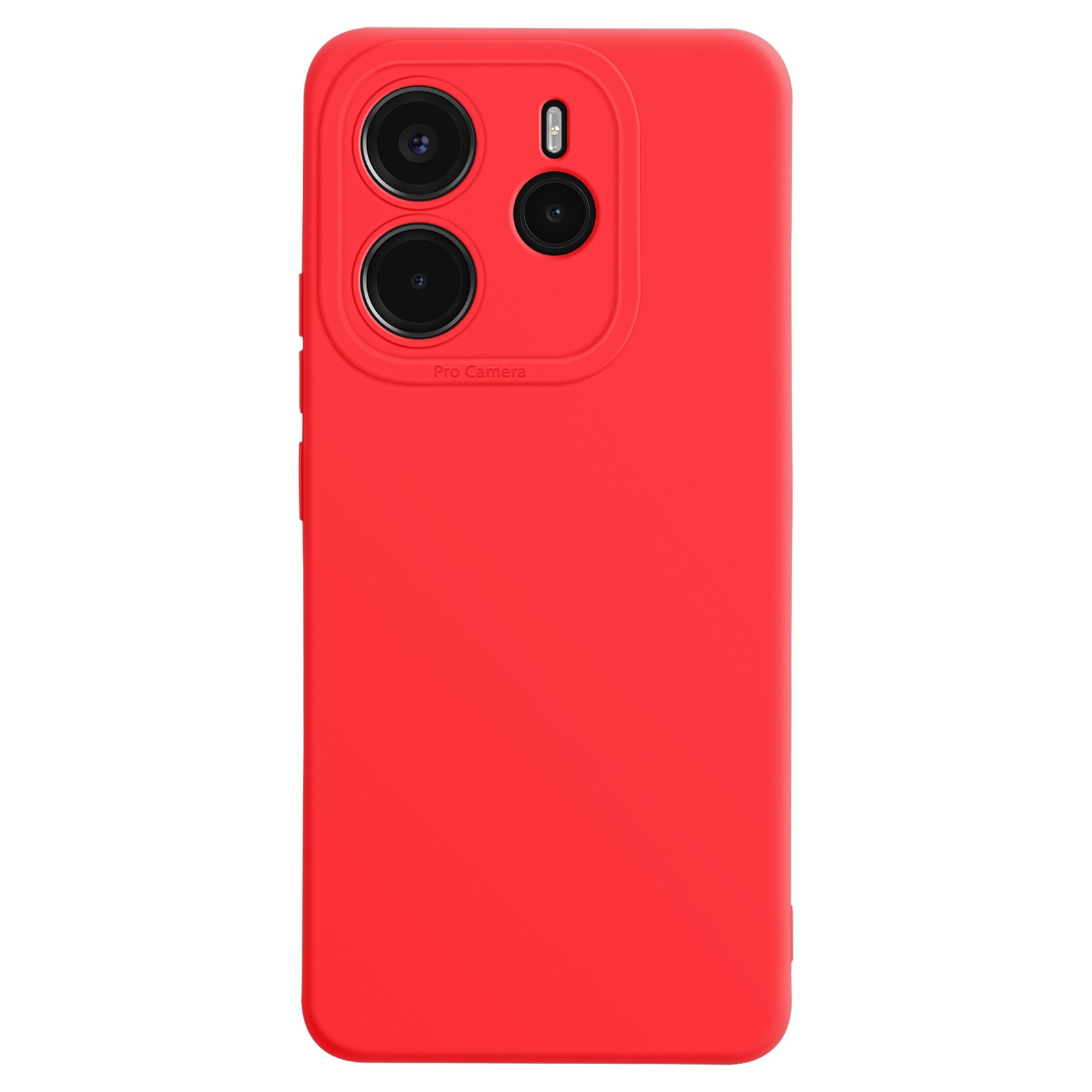 Coque Redmi Note 14 4G Avizar en silicone rouge avec protection de caméra