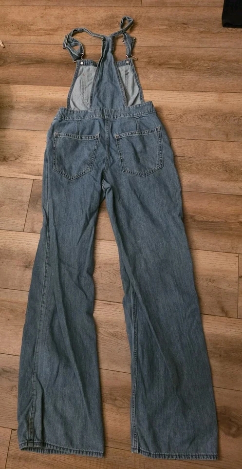 Женский комбинезон Hollister размер XS светло-синий вареный джинсовый богемный - Изображение 3 из 3