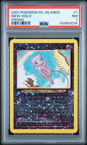 2001 POKEMON SOUTHERN ISLANDS PROMO #1 MEW-HOLO PSA 7