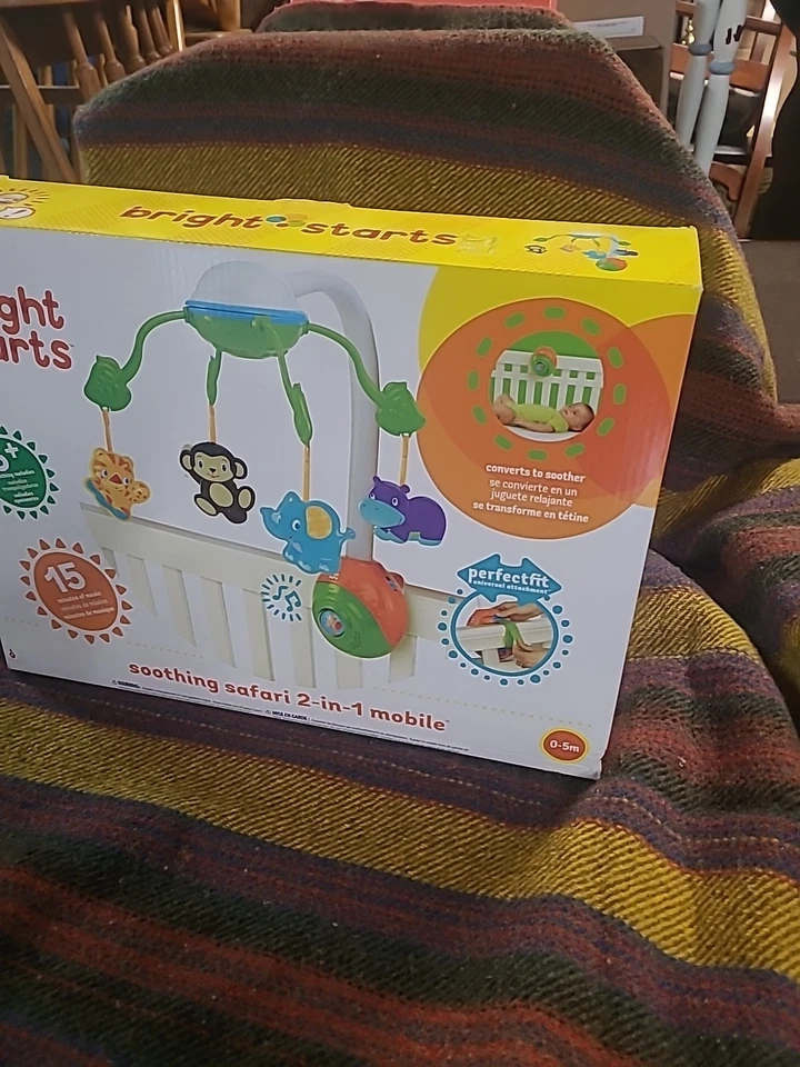 Chupete móvil 2 en 1 Bright Starts SOOTHING SAFARI nuevo Foto 3 de 4