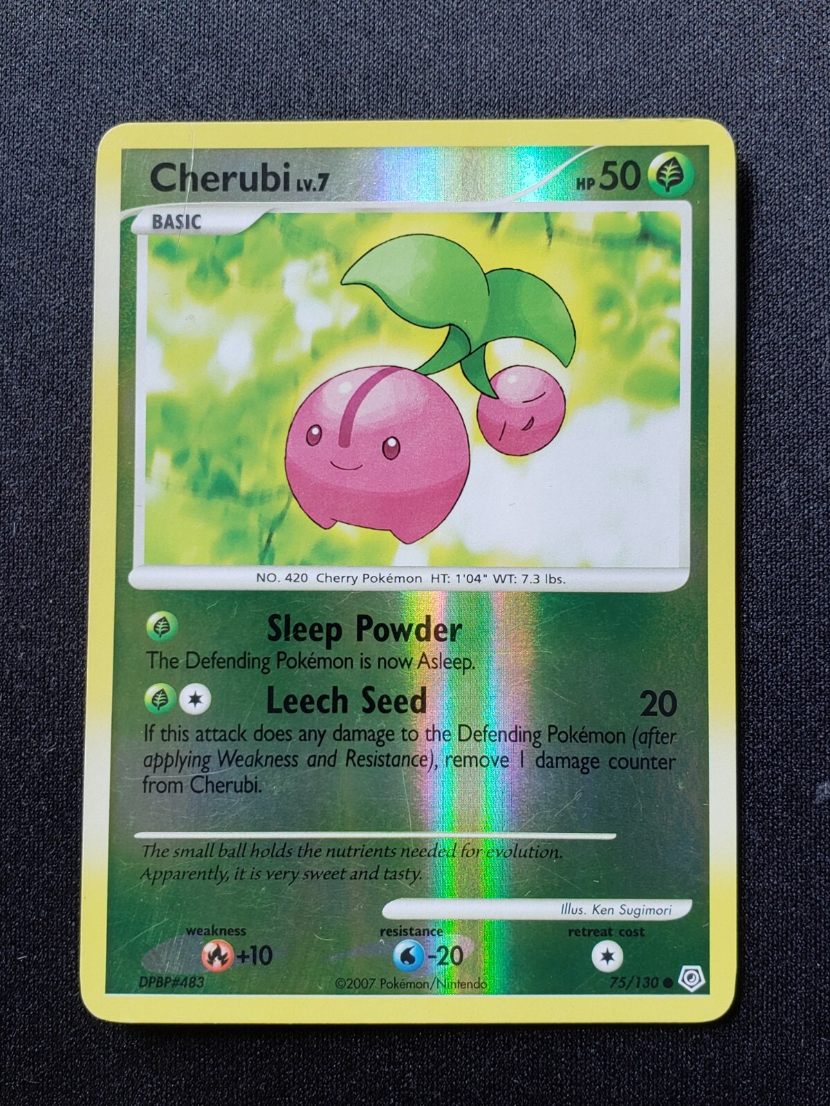 2007 Pokemon Diamond and Pearl - Cherubi #75/130 Reverse Foil LP