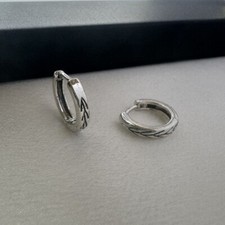 Small Hoop Earrings for Men Women Streetwear Hip Hop Unisex Style