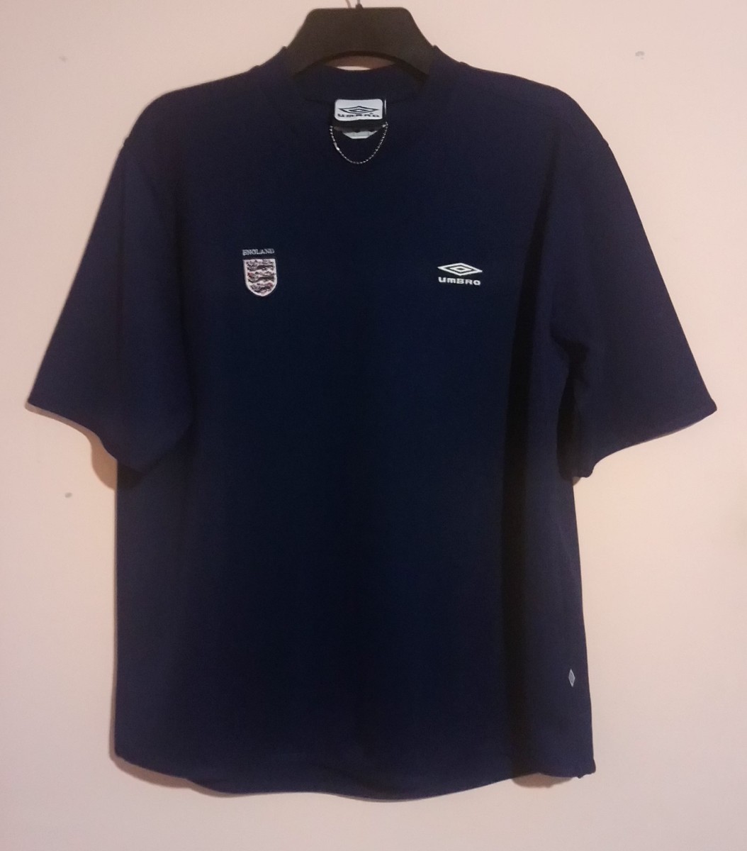 ENGLAND NATIONAL FOOTBALL TEAM NAVY BLUE TRAINING T SHIRT UMBRO XL