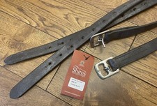 Image of 61” Shires Blenheim Black English Stirrup Leathers BNWT
