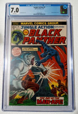 Marvel JUNGLE ACTION No. 5 (1973) 1st BLACK PANTHER in Title! CGC 7.0 FN/VF