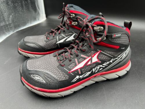 Altra Men's Lone Peak 3.0 Mid Neo Running Shoes Black/Red - 9 US Mens