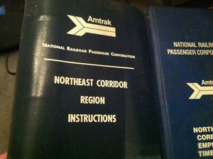 2 VINTAHE  AMTRAK BOOKS BINDERS     BOX159