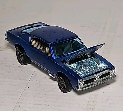 1967 Hot Wheels Redlines Custom Barracuda Blue, Gray Interior USA, vg Cond, RARE - Bild 3 von 9