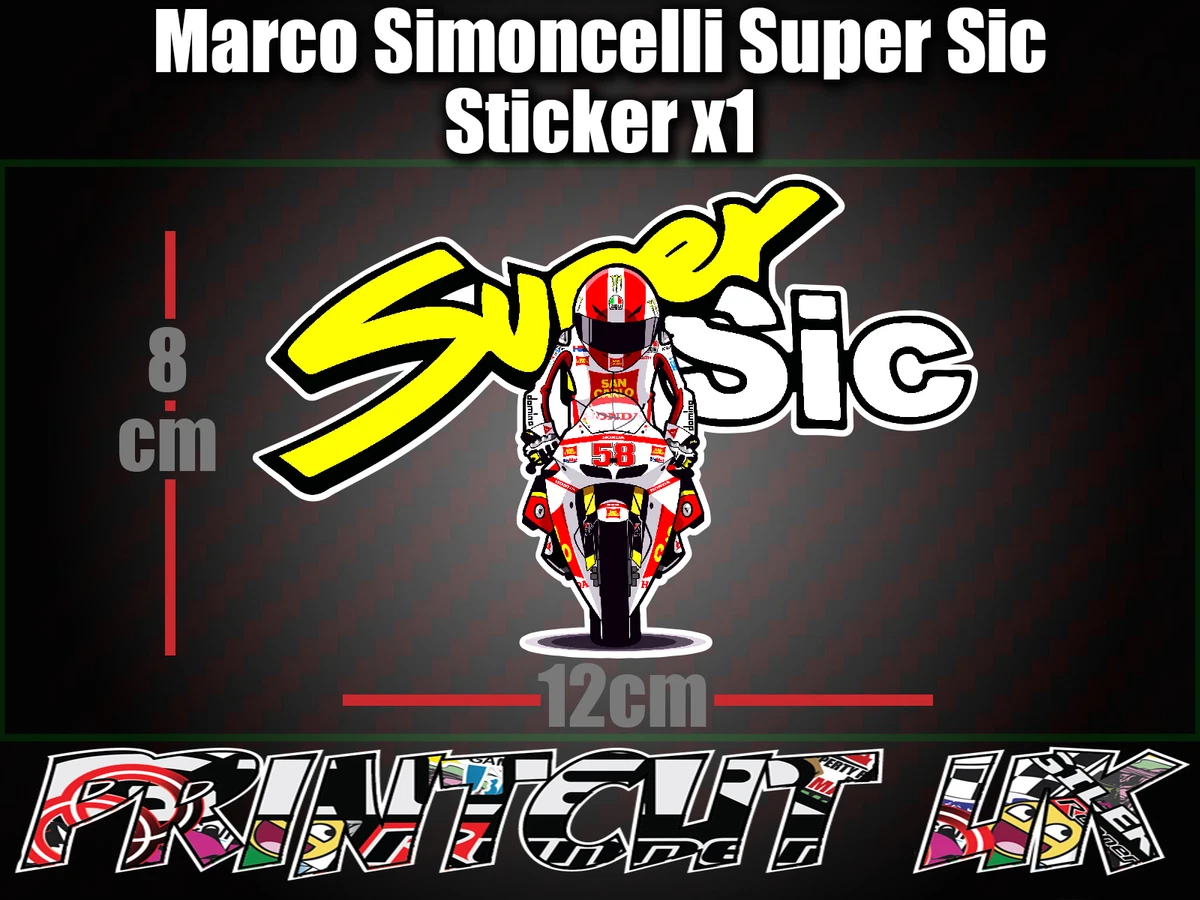 Adesivi Ufficiali Marco Simoncelli - Sic58-U, Multicolore, In PVC - Foto 7