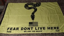 Tom MacDonald Adam Calhoun Brave Flag 3X5 HangOver Gang Fear Don’t Live Here