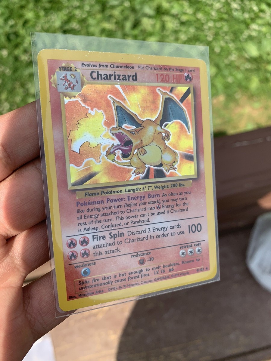 Pokemon Card Unlimited Edition Holo Rare Base Set 1999 Charizard 4