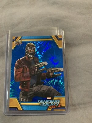 2017 Upper Deck Guardians Of The Galaxy GOTG Blue Foil Walmart #21 Star Lord !!! - Photo 1/4