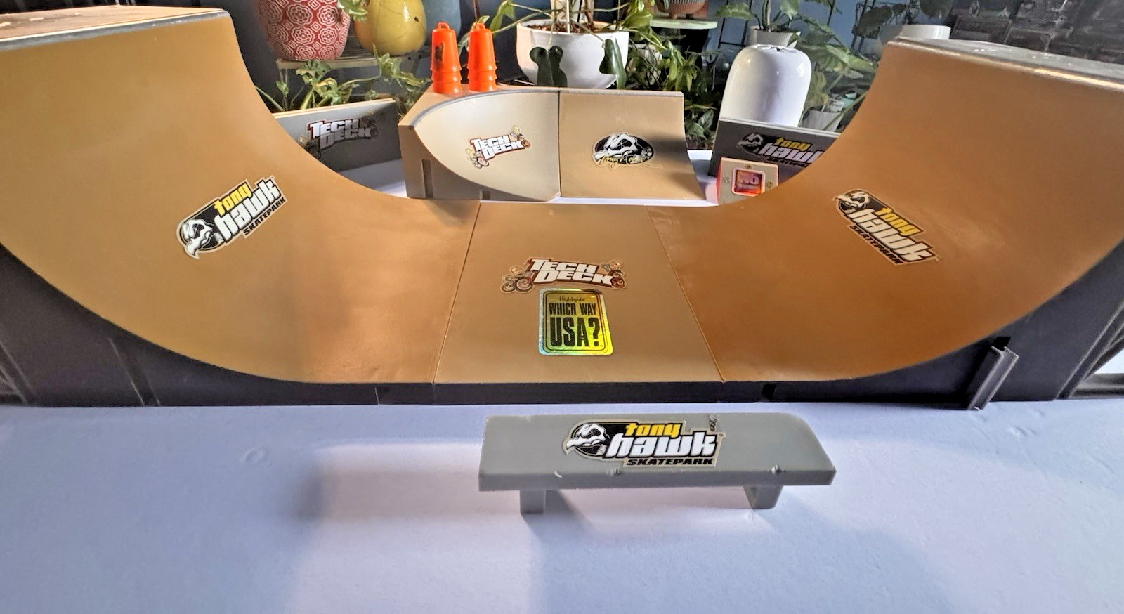 Tech Deck Tony Hawk Half Pipe lot 9 PIECES!  *Vintage 1998 