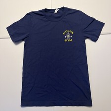 Men's Small Golds Gym Double Sided Navy Blue Graphic T Shirt Vintage Style Tee