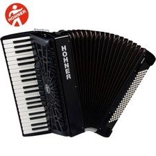 Hohner BR120B-N Bravo III Series Chromatic 120 Bass 41 Keys Accordion - Black