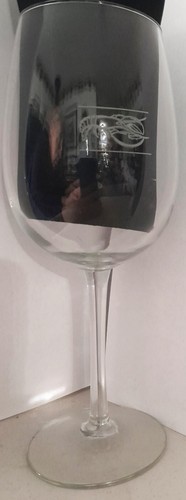 Lobster Etched Stem Wine Glass 12 oz No chips, No cracks