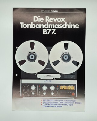 Vintage Studer Revox Advertising 5 Sheets #4
