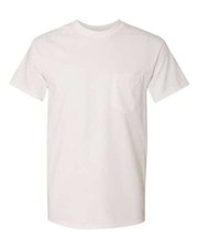 Gildan 5300 Mens Short Sleeve Heavy Cotton Crew Neck TShirt With Pocket 5 PACK
