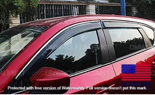 Mazda CX-5 2017-2022 ventana visera ventilación deflector de lluvia cromado 1 año con vendedor de EE. UU. Foto 3 de 4