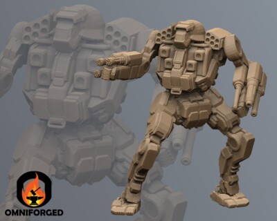 Javelin Mini JVN-K4-CH0W MWO Mecha Miniature Compatible with Battletech