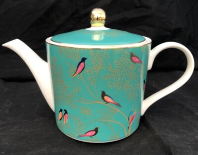 Théière Céramique Portmeirion Chelsea - 1L - Design Sara Miller - Vert Et Or