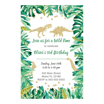 gold dinosaur baby shower