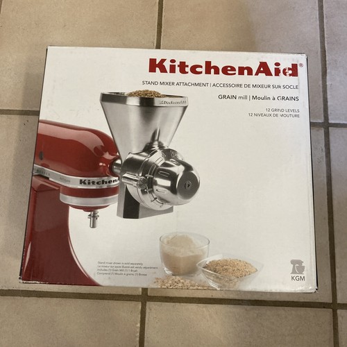 KitchenAid All Metal Grain Mill Attachment Silver New 883049189604 eBay