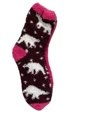 Free Press Women Micro Fuzzy Crew Socks 2-Pack Pink Size 6-10.5 6432