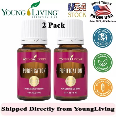 2 Pack - Young Living Purification Essential Oil Blend - 15ml - NEW/SEALED