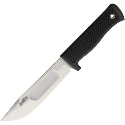 Marbles All Purpose Fixed Knife 6.25'' Stainless Steel Blade Black Rubber Handle