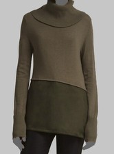  99 DKNY Women's Green Turtle Neck Long Sleeve Pullover Sweater Size Medium