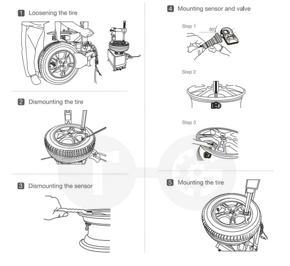 4x Sensores de presión de neumáticos F2GT-1A189-A TPMS para Ford F-150 Edge Mustang GT Conver Foto 4 de 4