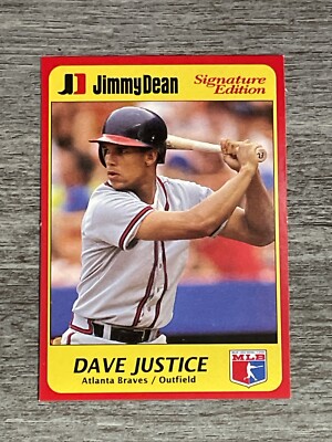 Dave Justice 1991 Jimmy Dean Signature Edition Braves #14   *L938*
