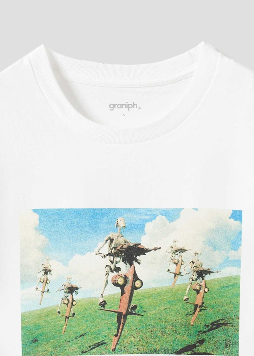 Graniph] Star Wars Battle Droid | T-shirt Size SS~XXL White From